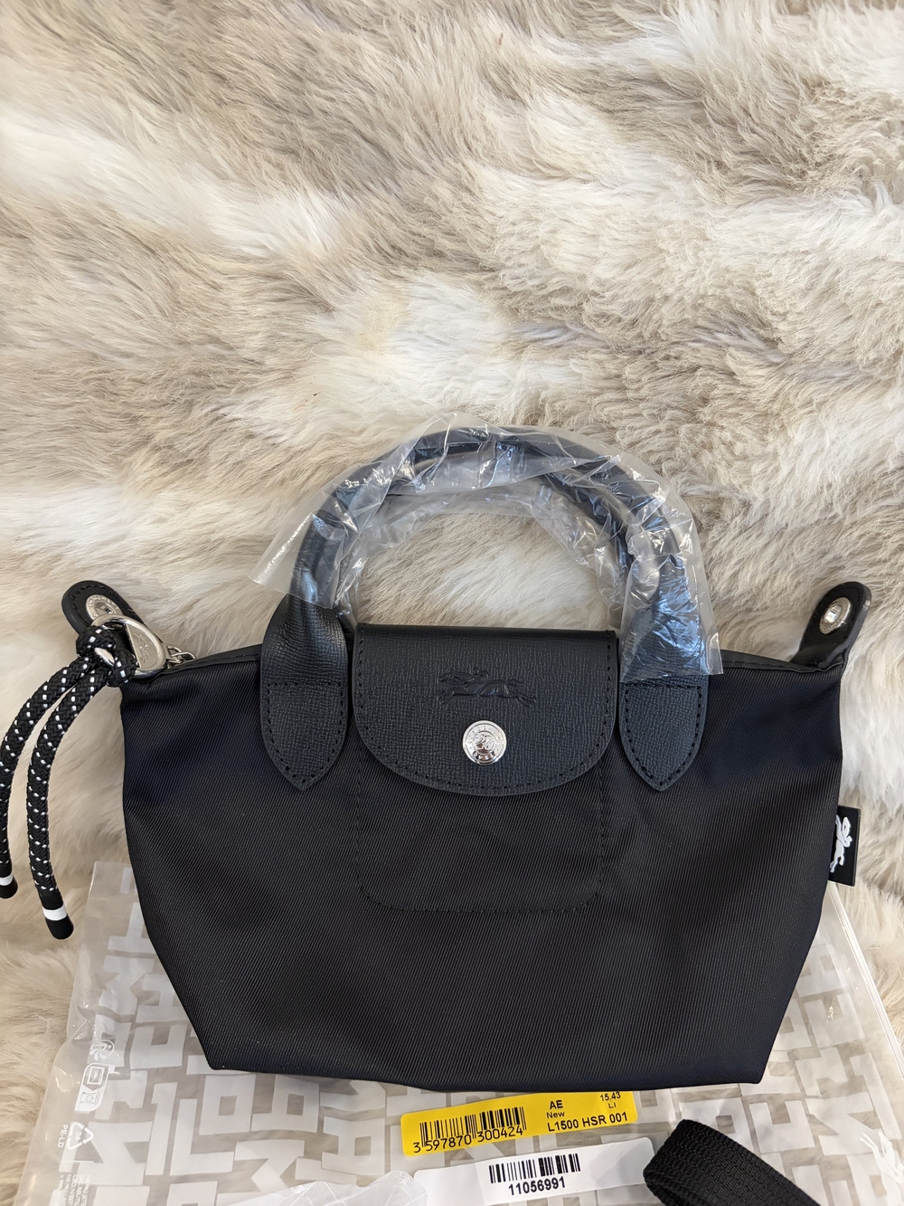 longchamp LE PLIAGE ENERGY XS HANDBAG Black Recycled canvas